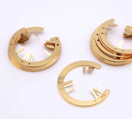 0.05mm Vàng đóng dấu bộ phận OEM chính xác kim loại đóng dấu bộ phận